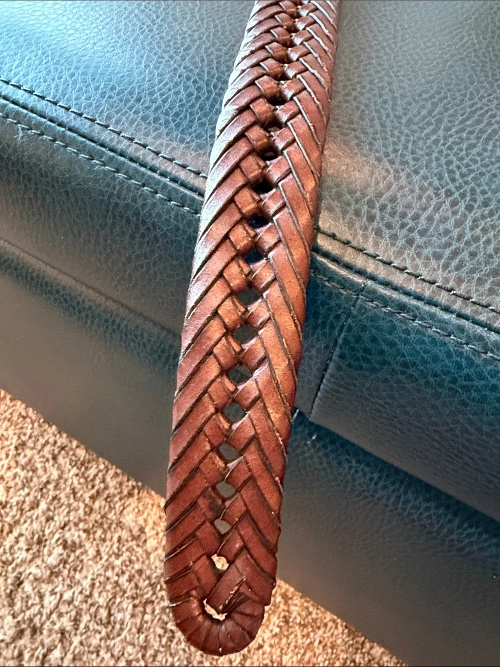Men's Braided Leather Dress Belt - Brown